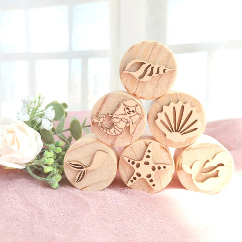 Montessori Kids Wooden Stamps Insects Bee Footprints Animals Butterfly lifecycle Set