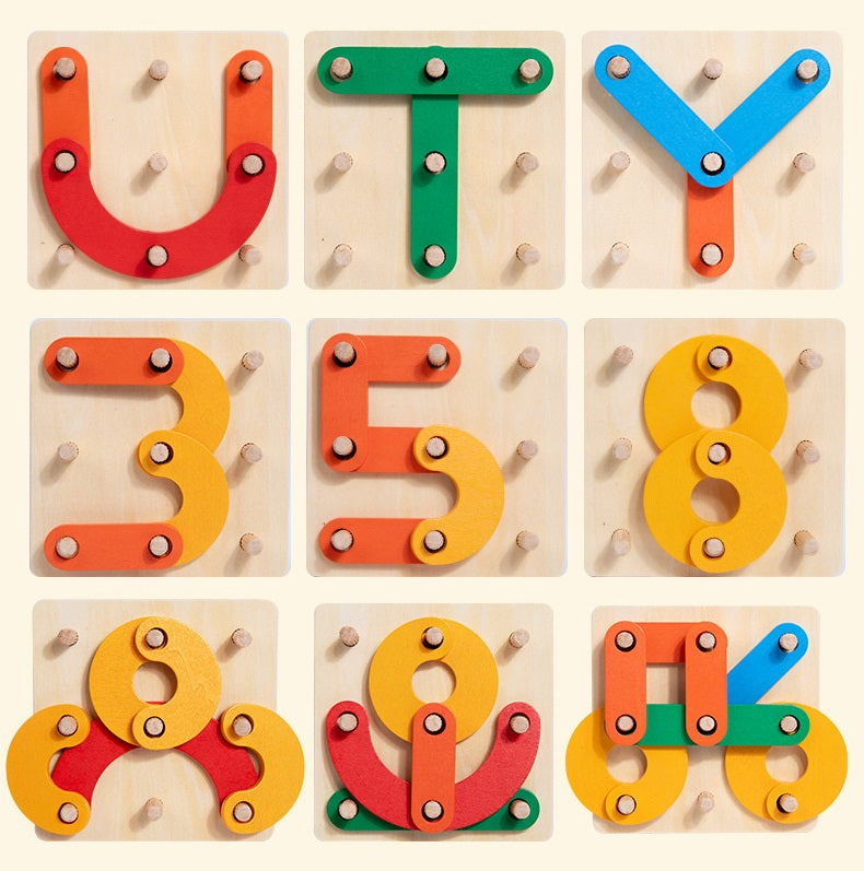 Basic Montessori Wooden Nail Board Geoboard B DIY