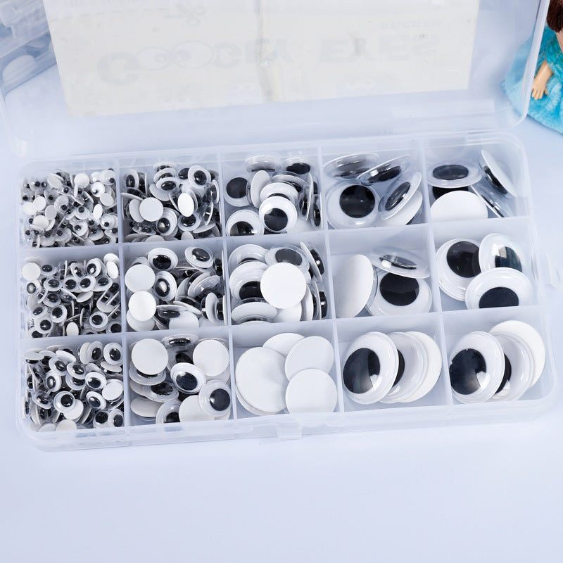 Joggle Googly Eyes Adhesive Pack 600 Pcs in Storage Case