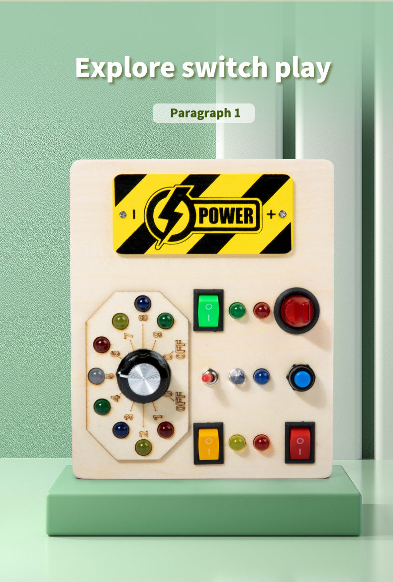 Deluxe Large Portable LED Light Switches Busy Board C