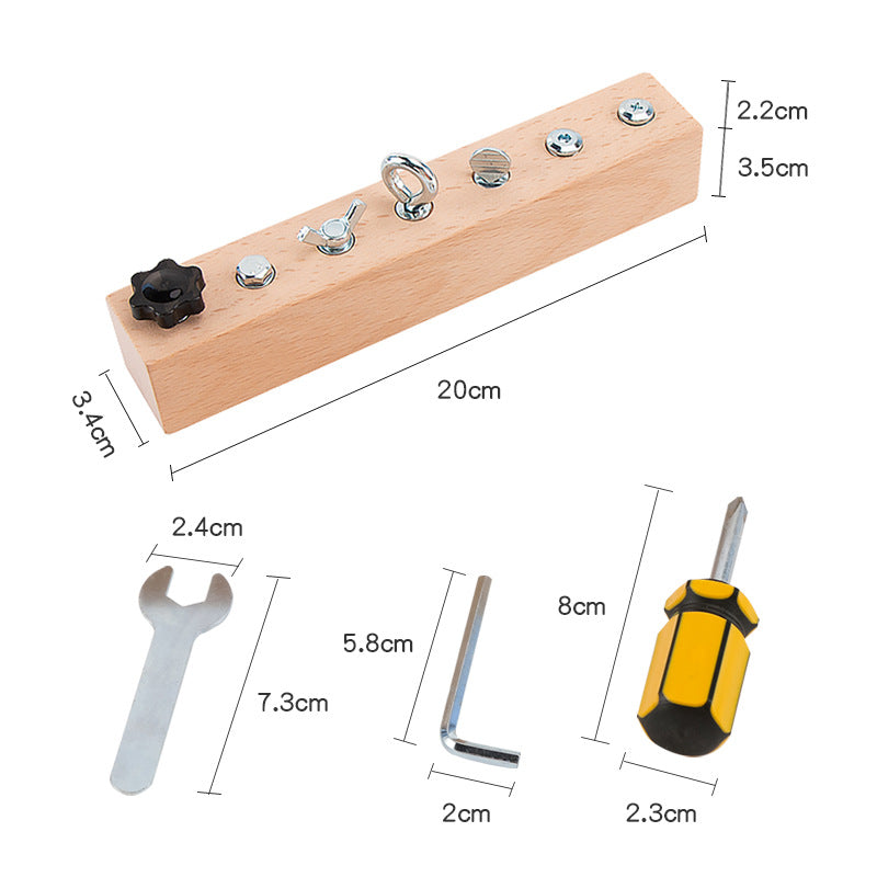 Montessori Screwdriver Board With Tools Bolts and nuts - HAPPY GUMNUT