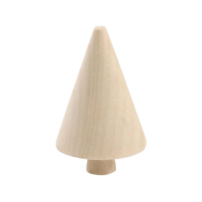 Set of 5 Wooden Craft DIY Tree Christmas Trees or Acorns Loose Parts