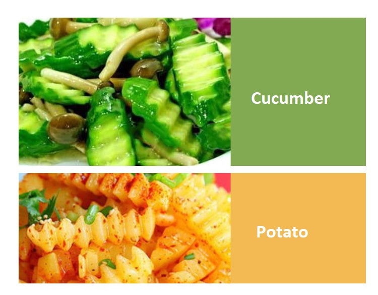 Kids Vegetable Crinkles Wave Cutter Blade Sensory Play Dough Wavy Slicer