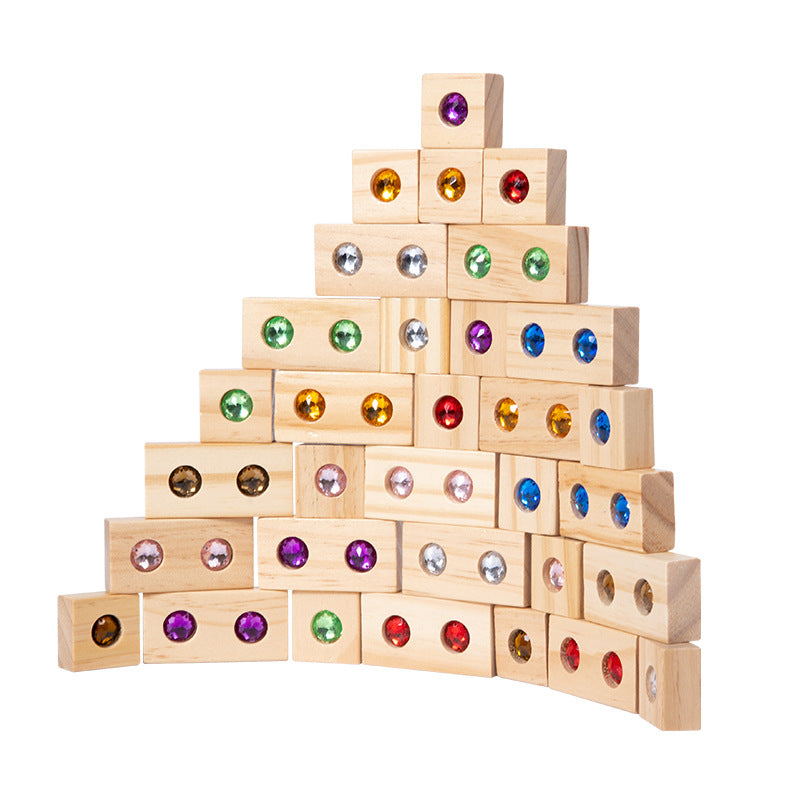 50 Piece Gem Block Acrylic Gemstone Building Blocks