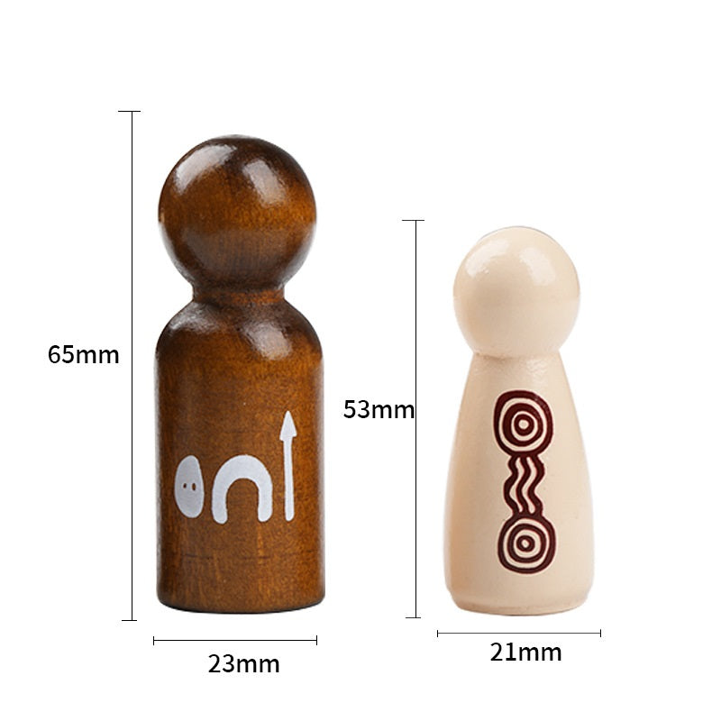 Set of 8 Aboriginal Symbols Dolls Male and Female loose Parts
