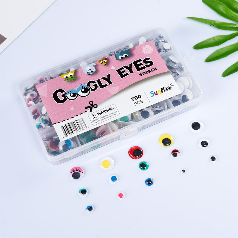 Joggle Googly Eyes Adhesive Pack 600 Pcs in Storage Case