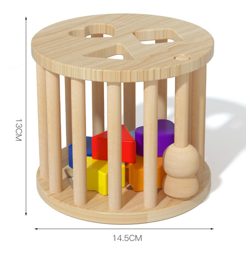 Rolling Shape Sorter Cylinder Cube Toy