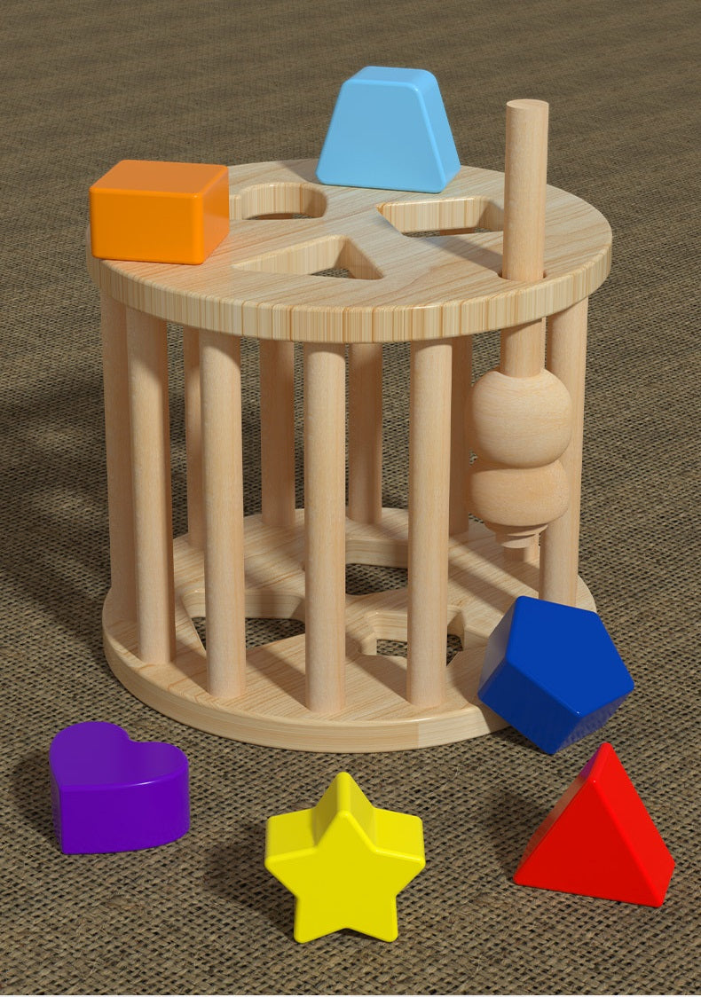 Rolling Shape Sorter Cylinder Cube Toy