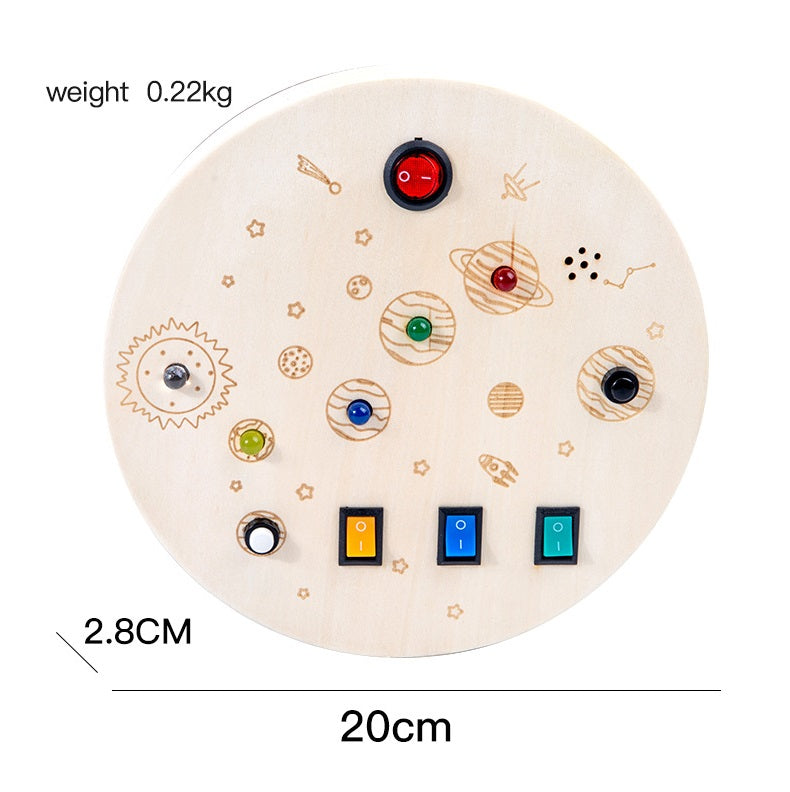 Portable LED Light Switches Busy Board Solar System Galaxy B