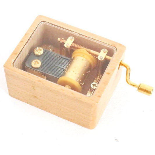 Wooden Hand Crank Music Box