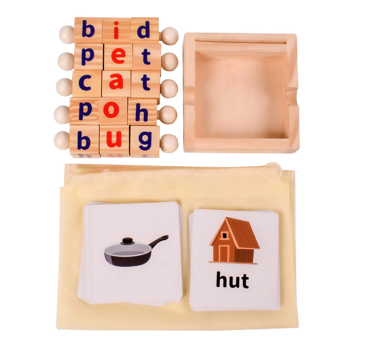 CVC Word Spin and Read Phonic Spelling Learning Game Word Cognitive Pairing