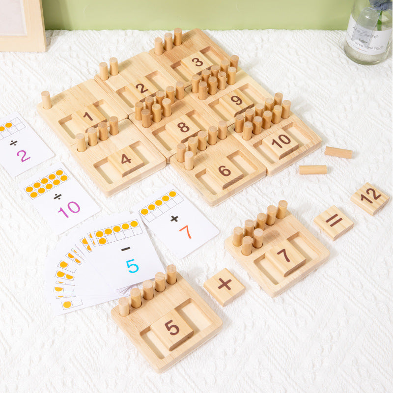 Standard Montessori Counting Pegs Number Counting Sticks Boards