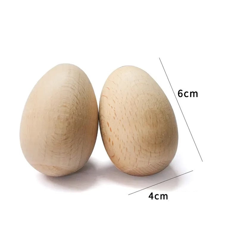 Wooden Matte Finish Egg Shaker Music
