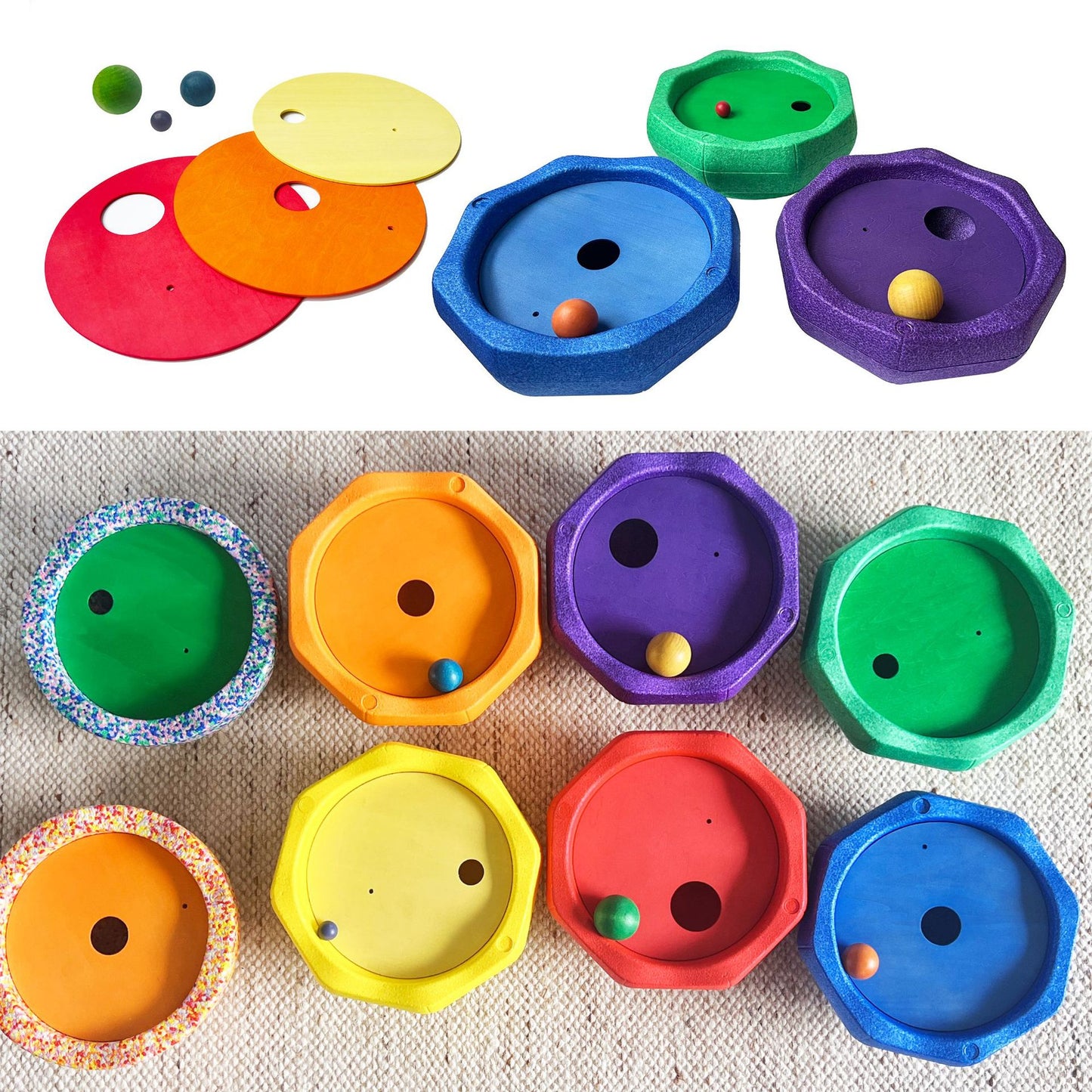 Rainbow Or Pastel Kids Jumbo Stepping Stones EPP Stacking Blocks Toy Balancing Obstacle Beams