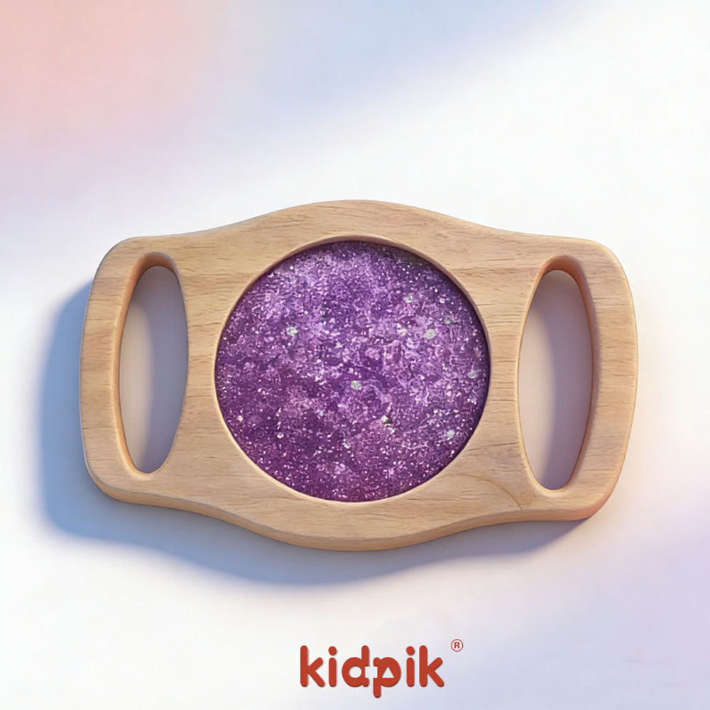 Two-Handed Wooden Magnifying Glass Mirror Sensory Kids Glitter Sand - HAPPY GUMNUT