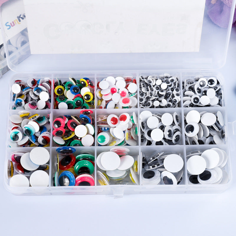 Joggle Googly Eyes Adhesive Pack 600 Pcs in Storage Case