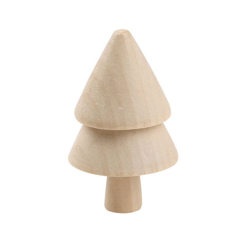 Set of 5 Wooden Craft DIY Tree Christmas Trees or Acorns Loose Parts