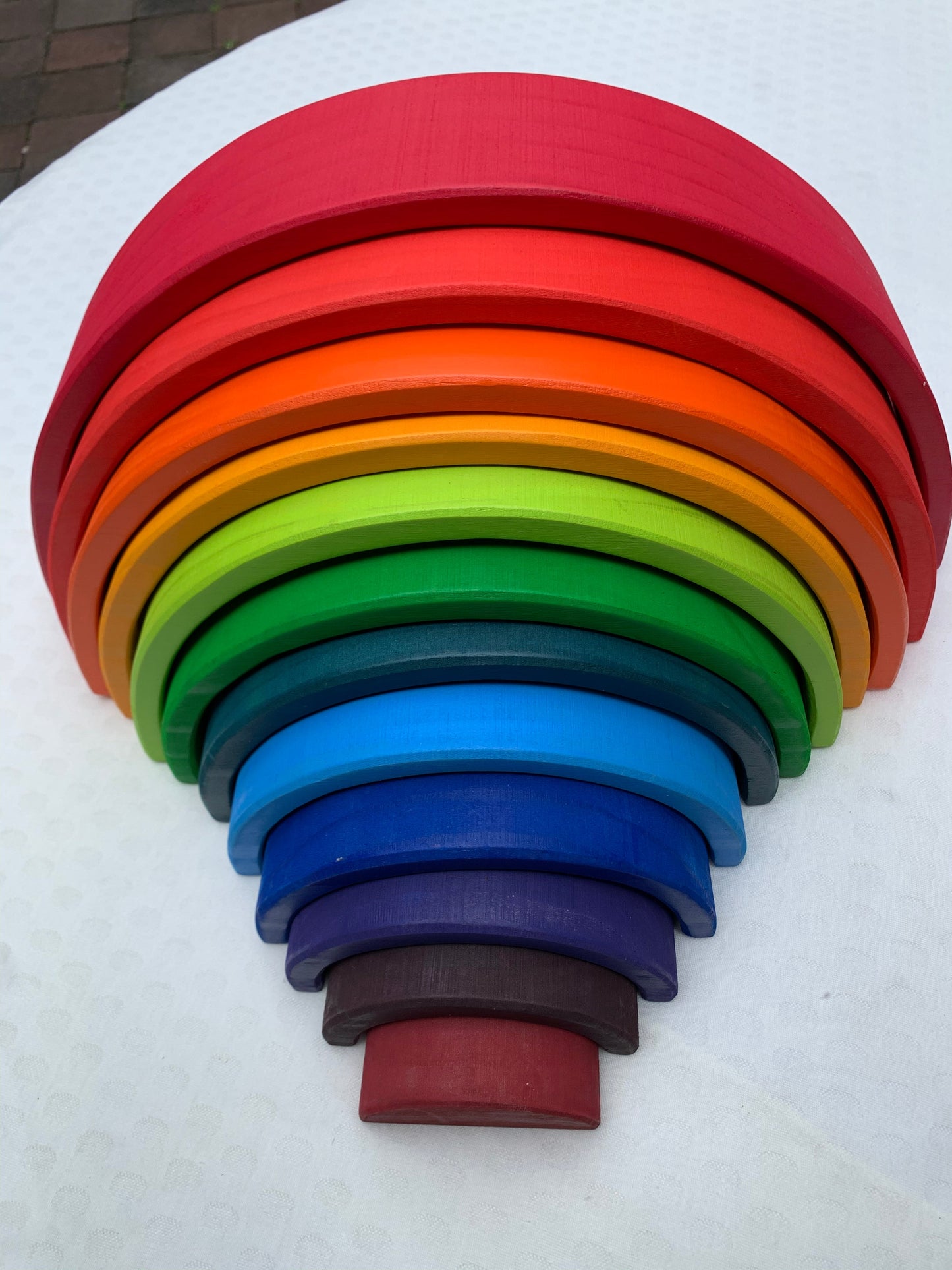 Large Wooden Rainbow Stacker Blocks - HAPPY GUMNUT