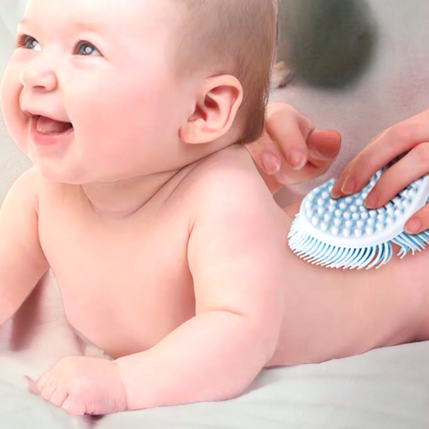 Baby Sensory Brush Soft Silicone Bath Brush Baby Tactility Training