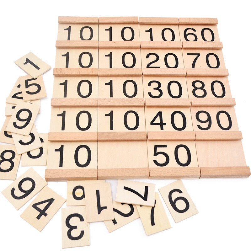 Montessori Math Teens & Tens Board Wooden Seguin Board 1-99 Number Learning Kids Counting Toy