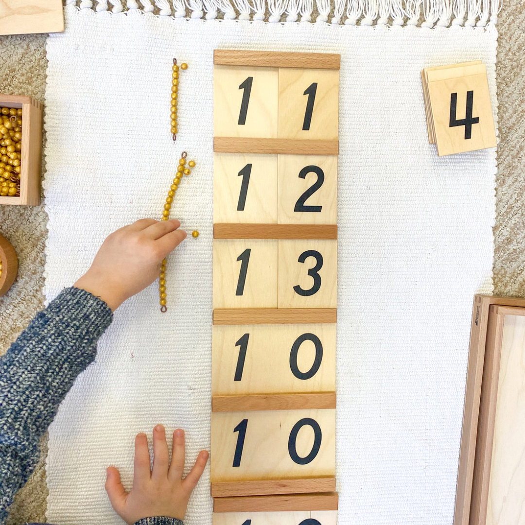 Montessori Math Teens & Tens Board Wooden Seguin Board 1-99 Number Learning Kids Counting Toy