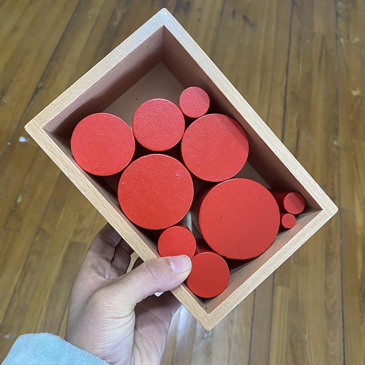 Montessori Sensorial Activiies Kit Pink Tower ,Knobless Cylinder and Triangular Box Visual Sense - HAPPY GUMNUT