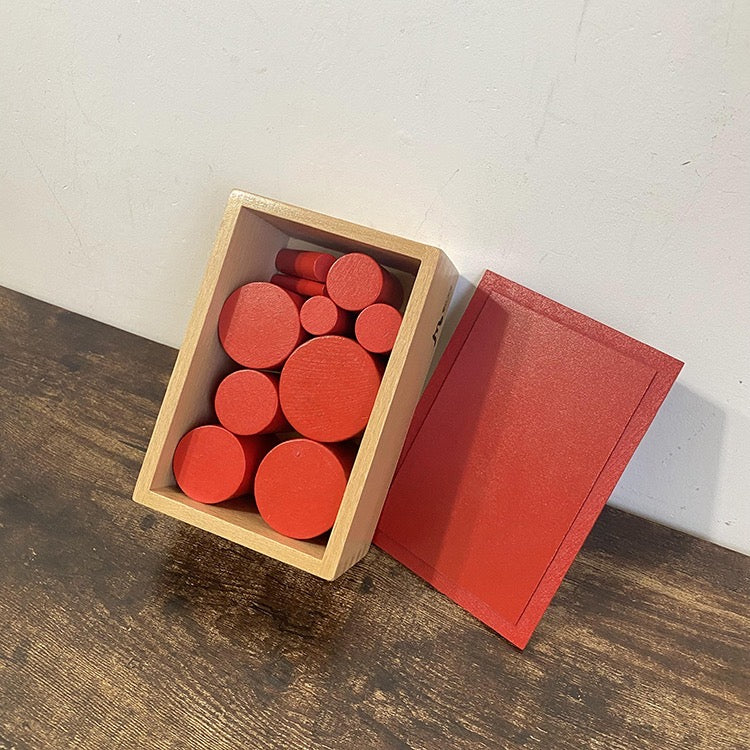 Montessori Sensorial Activiies Kit Pink Tower ,Knobless Cylinder and Triangular Box Visual Sense - HAPPY GUMNUT