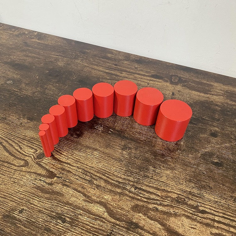 Montessori Sensorial Activiies Kit Pink Tower ,Knobless Cylinder and Triangular Box Visual Sense - HAPPY GUMNUT