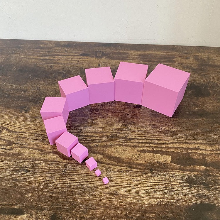 Montessori Sensorial Activiies Kit Pink Tower ,Knobless Cylinder and Triangular Box Visual Sense - HAPPY GUMNUT
