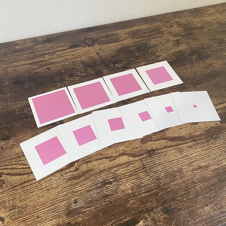 Montessori Sensorial Activiies Kit Pink Tower ,Knobless Cylinder and Triangular Box Visual Sense - HAPPY GUMNUT