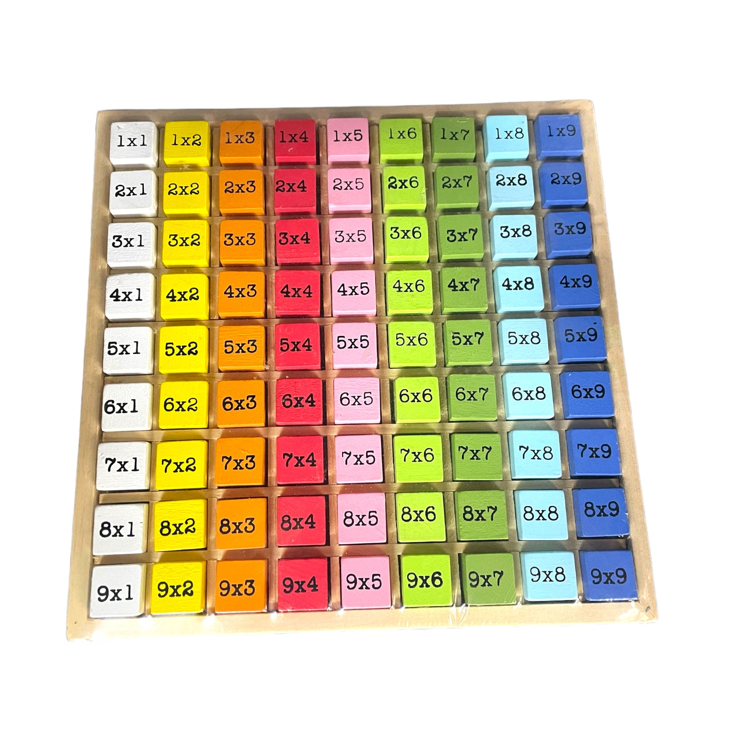 Wooden arithmetic game, multiplication table Learning Cubes