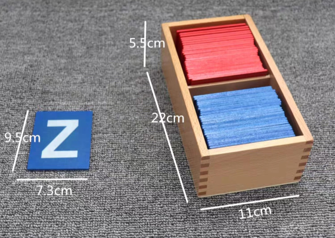 Large Montessori Sandpaper Alphabet Set Upper and Lower Cases