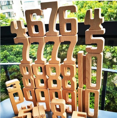 DELUXE Wooden Number Sum Blocks KIDS Learning Maths Counting 100 PC