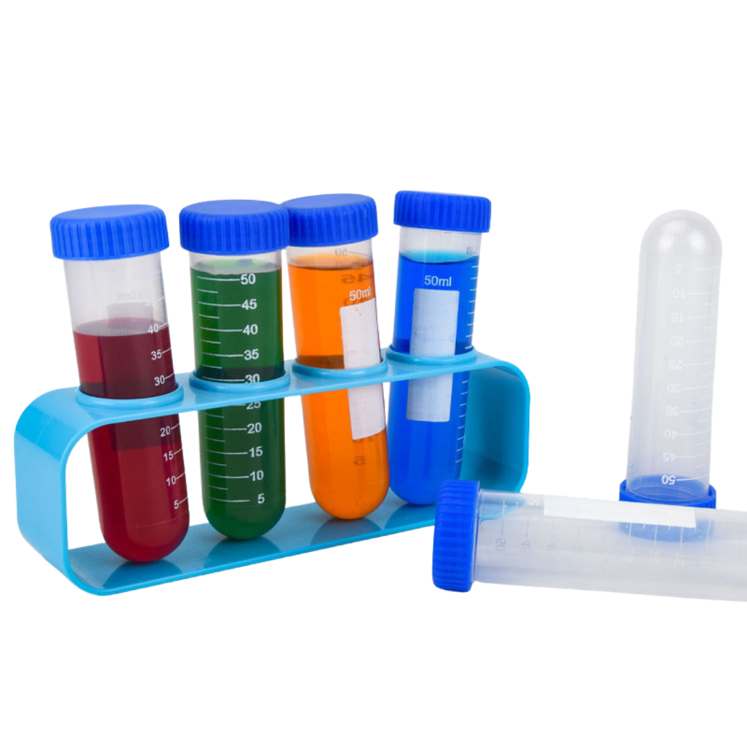 Children Fluro Rainbow Liquid Droppers Test Tubes Droppers syringes Beakers and Protection Goggles Chemistry Bundle Set