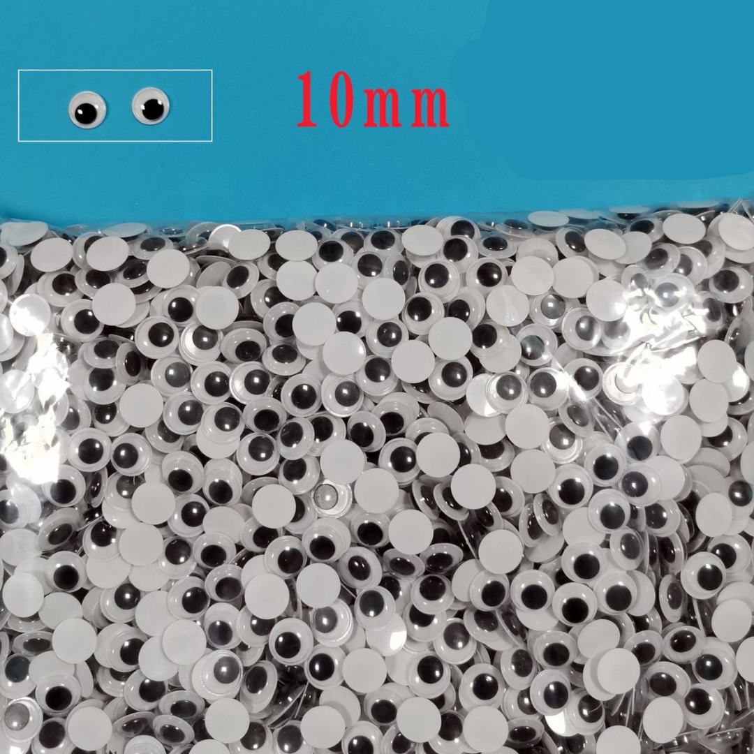 Joggle Googly Eyes Adhesive Pack 600 Pcs in Storage Case