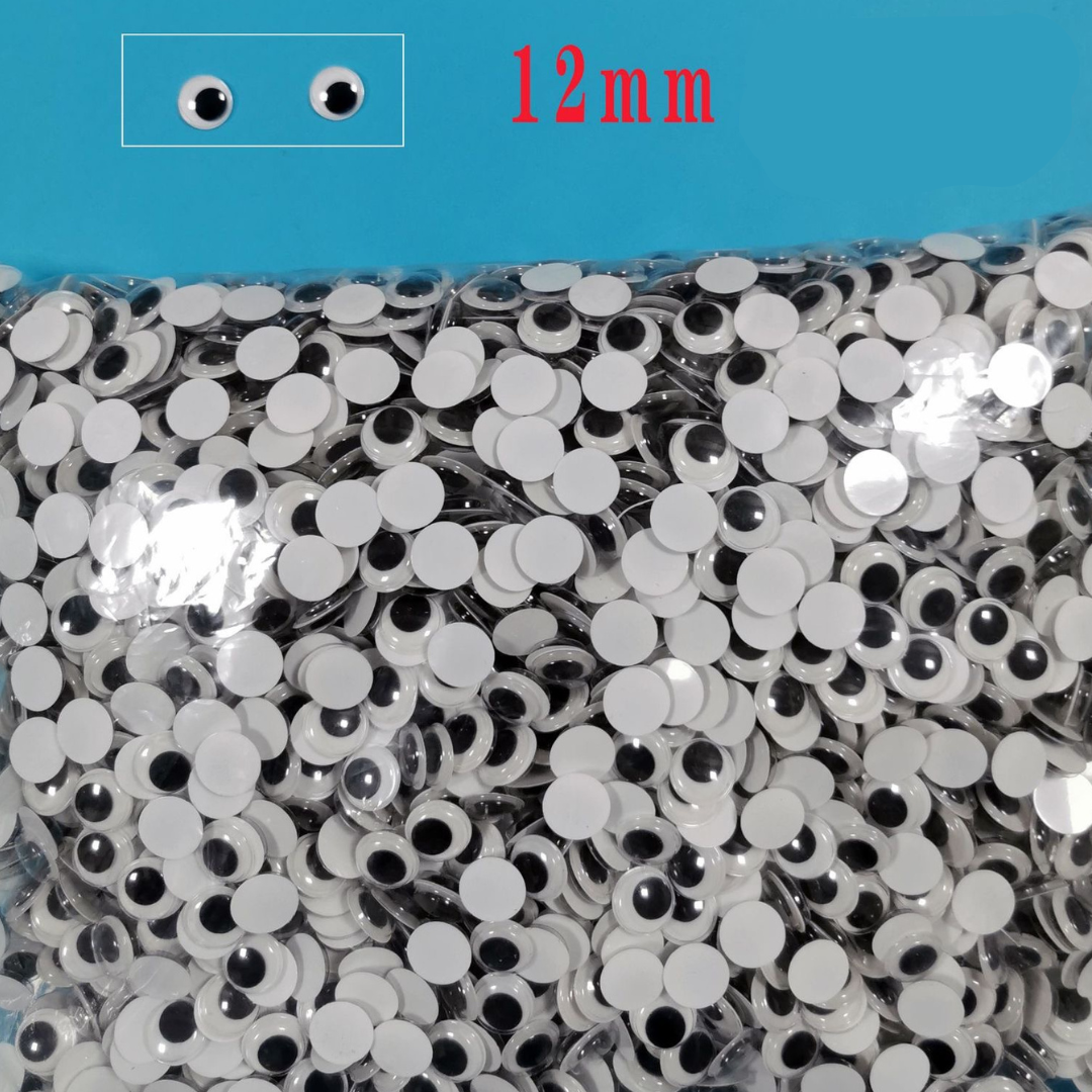 Joggle Googly Eyes Adhesive Pack 600 Pcs in Storage Case