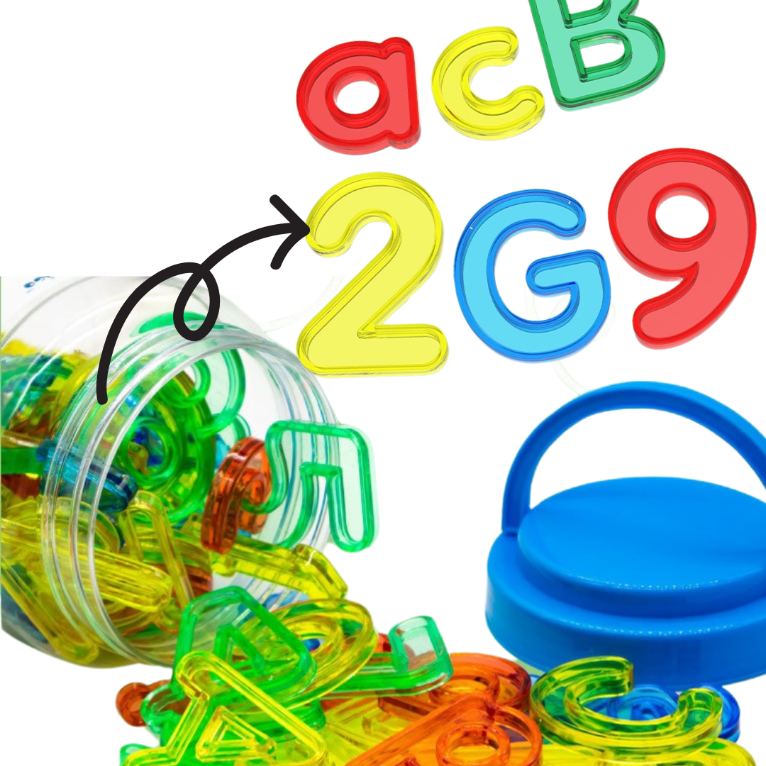 66 Pcs Acrylic Transparent CAPITAL Letters and Numbers