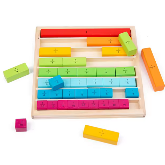 Montessori Whole Fractions  Learning Board