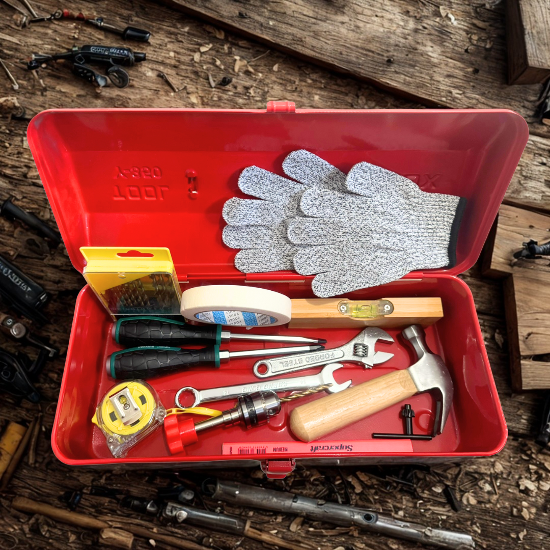 Kids Work at Real Tools Children Carpenter Wood Handy Man Toolbox Bundle Set