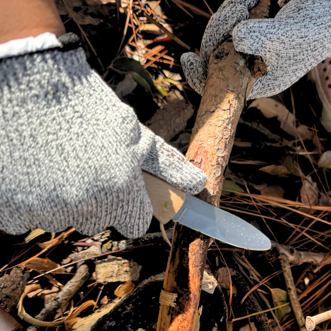 Kids Wood Caving Tool Retractable Pocket Whittling Knife Rounded tip