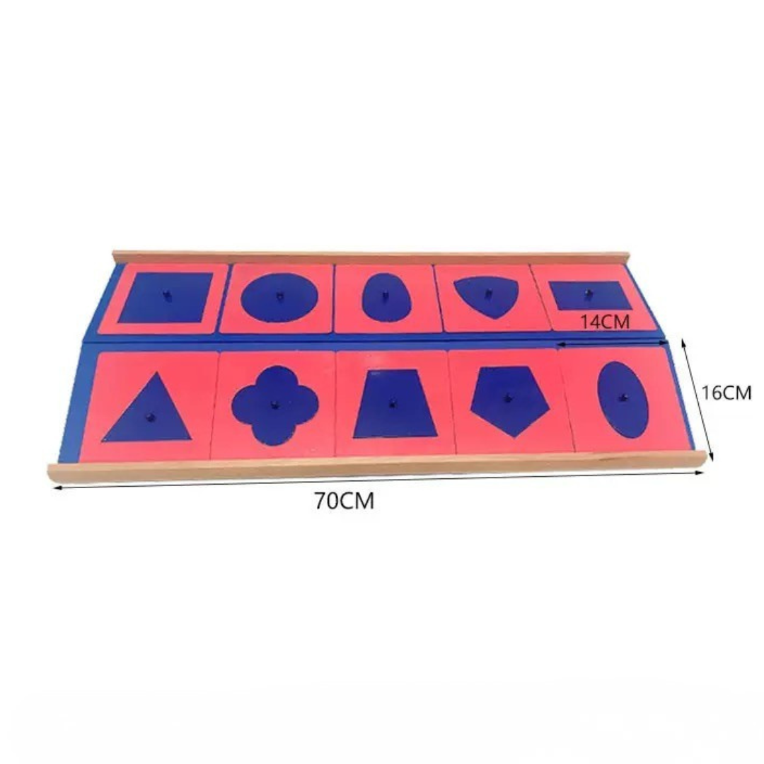 Premium Metal Montessori Shape Insets with Stands