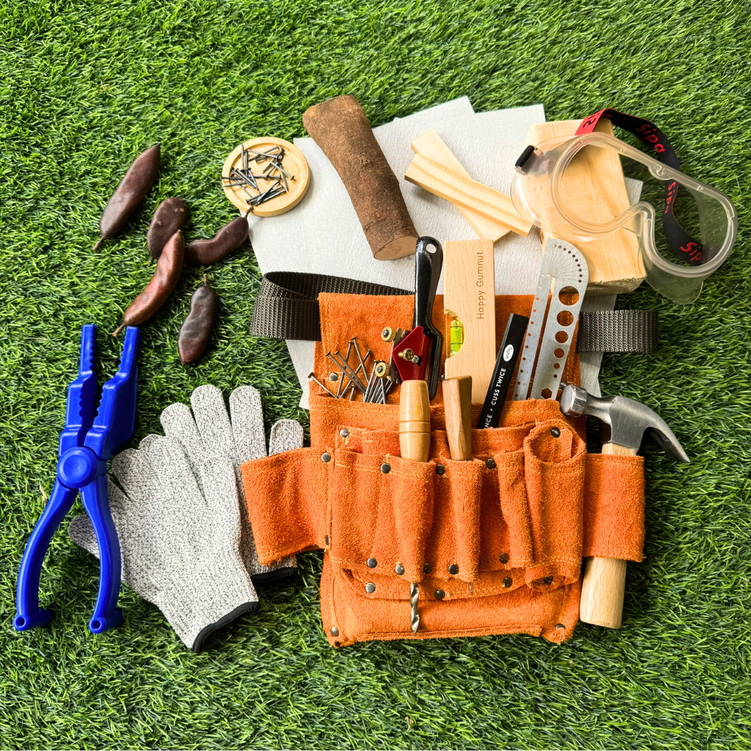 20 Pieces Kids Work at Real Tools Children Carpenter Kit Wood Handy Man