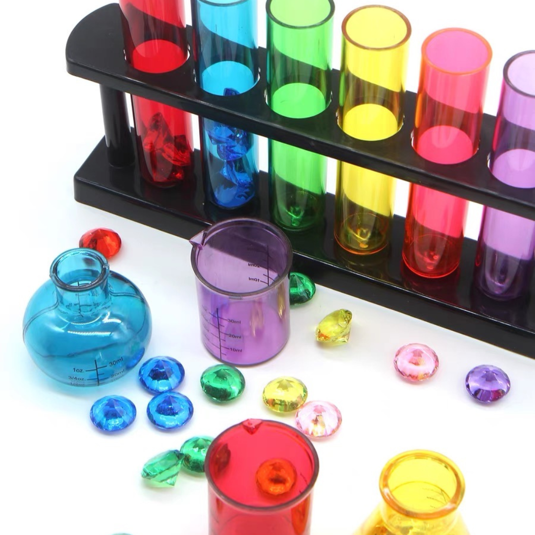 Children Chemistry Test Tube Sensory Play Science Vials OR Beakers - HAPPY GUMNUT