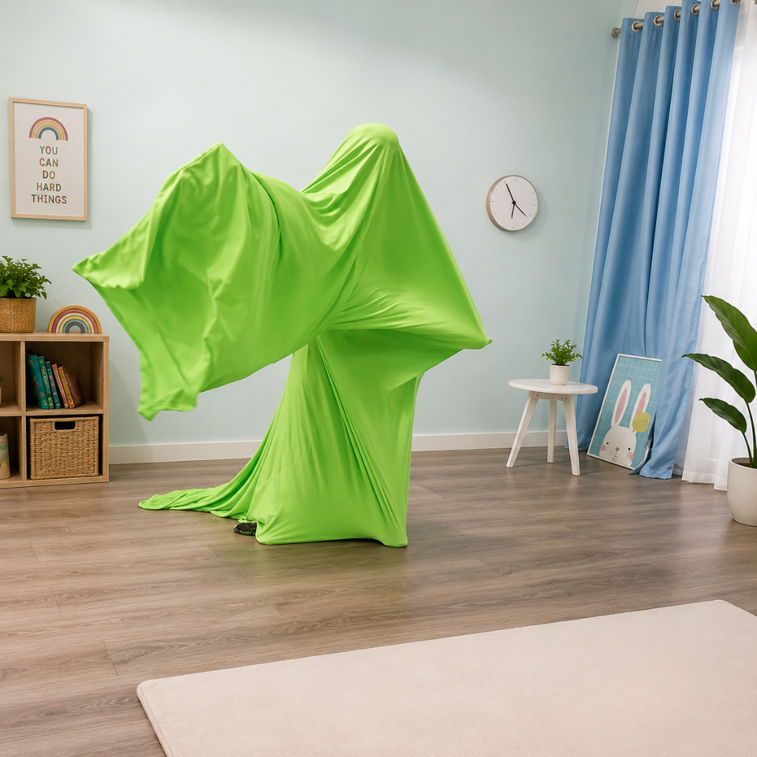Lycra Tunnel 3m Sensory and Compression Body Sock Calm Down Slug Sheeting Extra Long - HAPPY GUMNUT