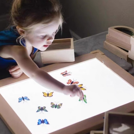 Wooden Light Panel for Table Kids Sensory Tool