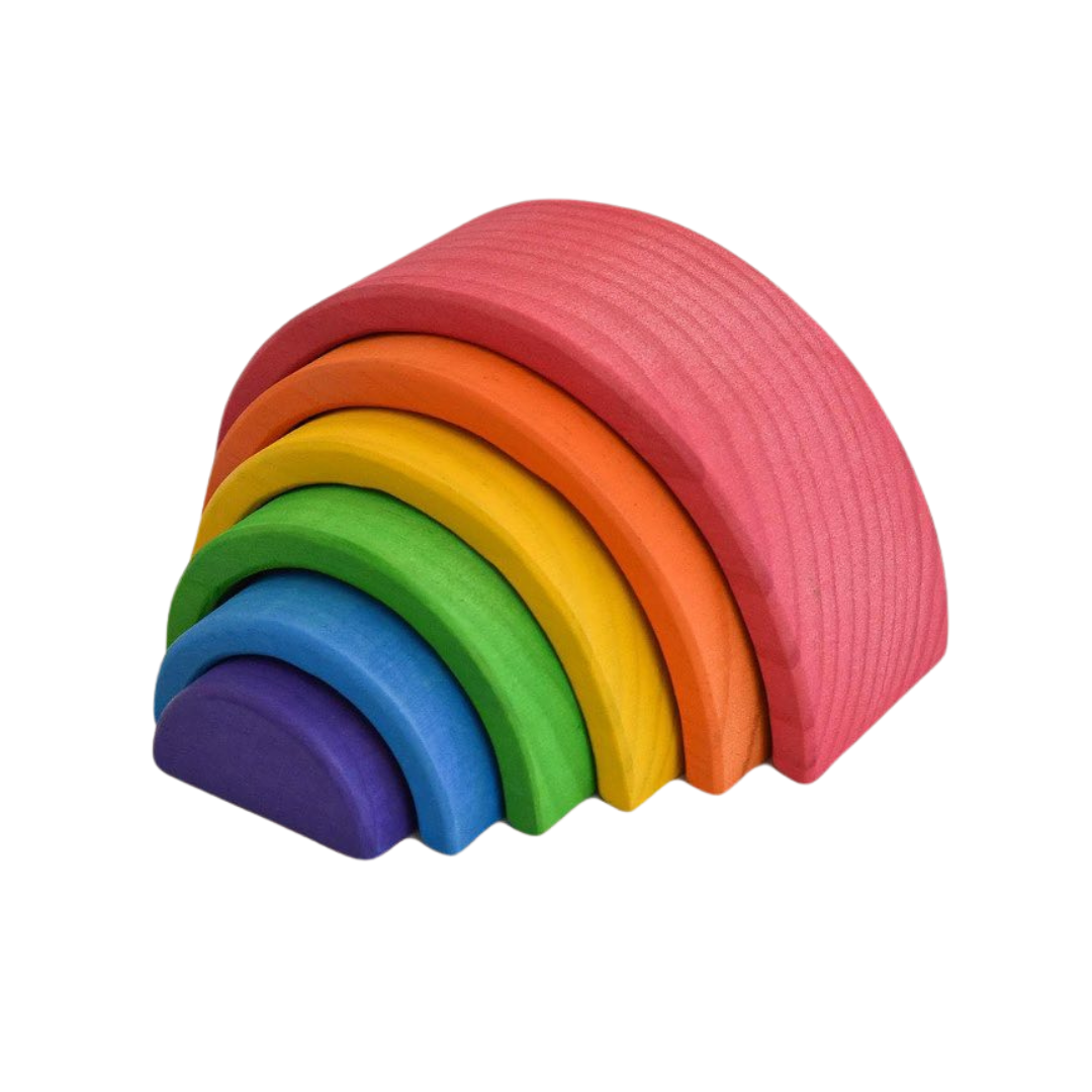 6Pcs Wooden Rainbow Stackers Stacking toy