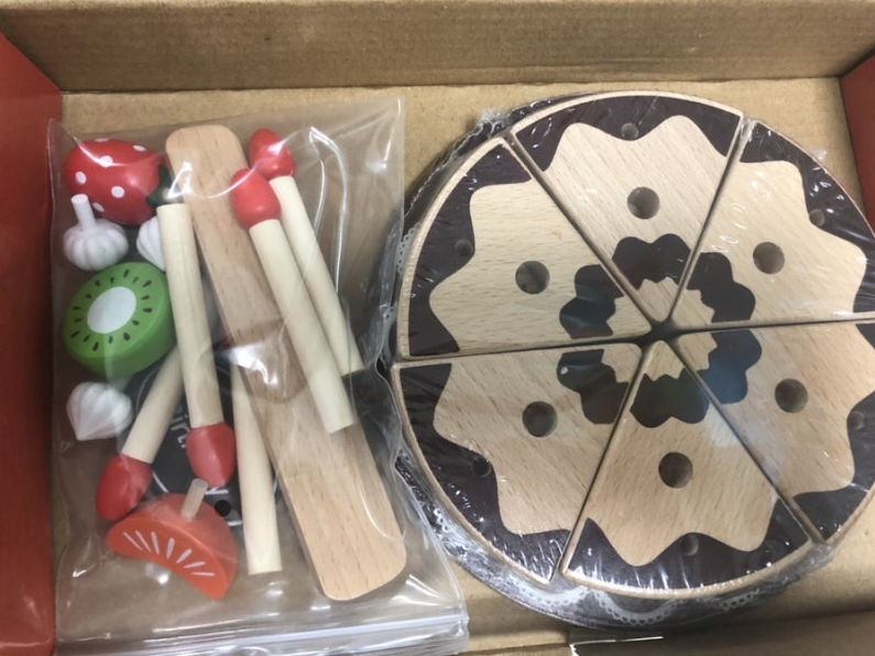 Wooden Birthday Cake with Candles Play Set