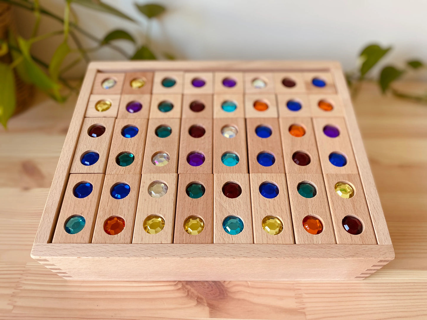 Wooden Gemstone Building Blocks 128pc - HAPPY GUMNUT