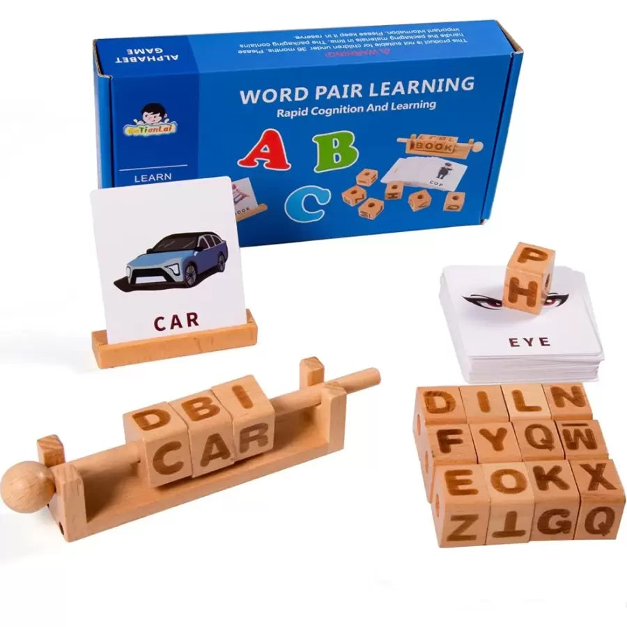 Spelling Word Puzzle Phonic Learning Game Word Cognitive Pairing Twistable Words Spelling Phonics