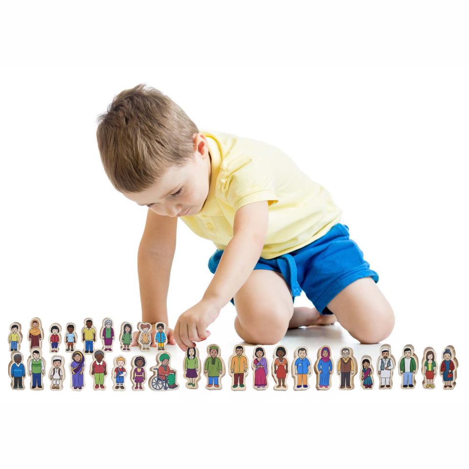 The Freckled Frog My Family Educational People Blocks Set of 30